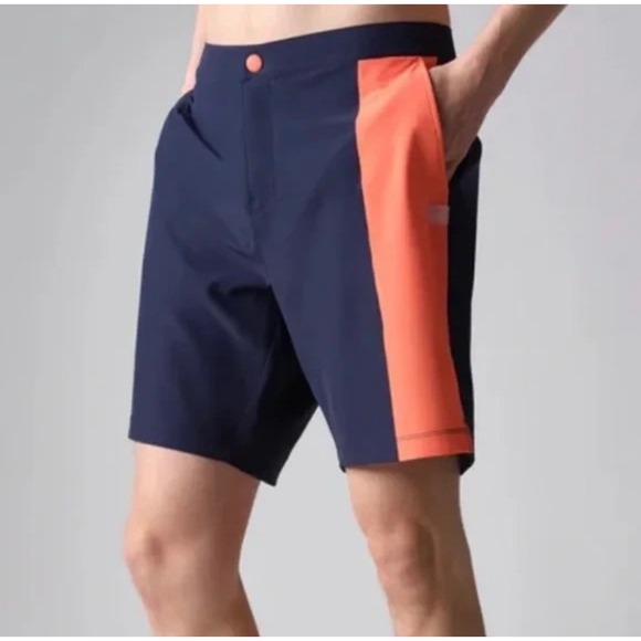 Nwt Rhone Barrier Swim Short Men's Size S Navy Emberglow